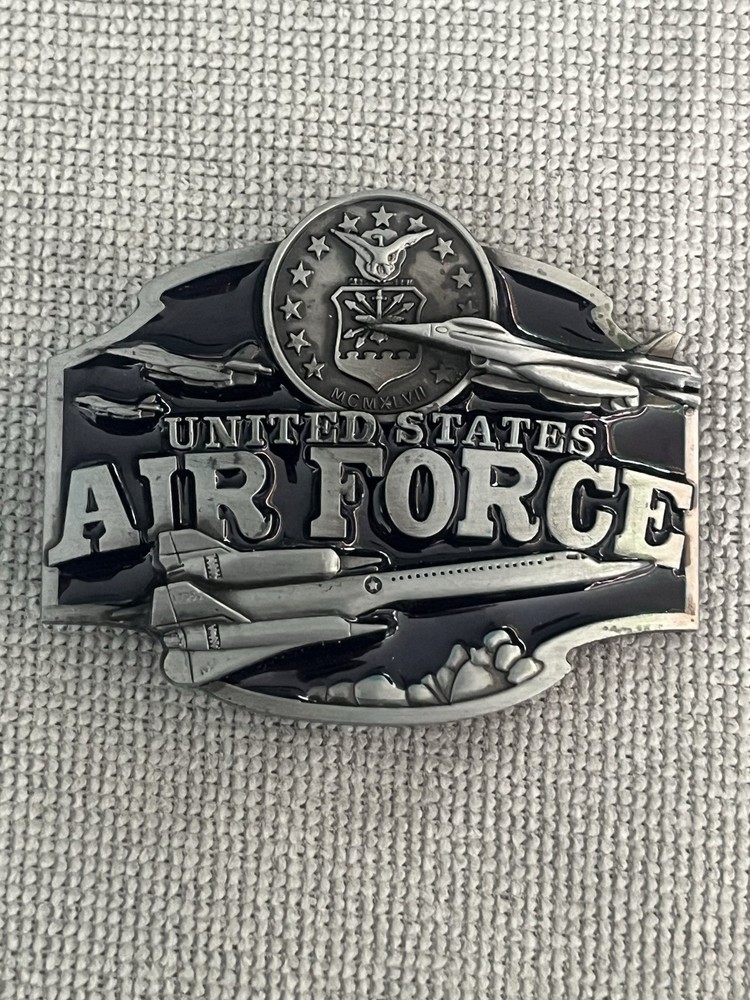 US Air Force Belt Buckle Blue Pewter USA