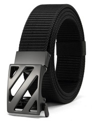 YOETEY Ratchet Medium-for Waist 32&Prime;- 38&Prime;(Length 45&Prime;), Hollow Bright – Black