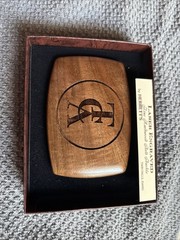 “THOMPSON/CENTER ASSOCIATION” Fine Hardwood Laser Engraved Belt Buckle Herrett&rsquo;s