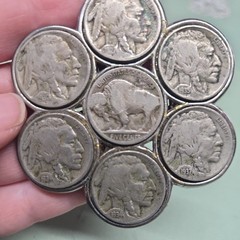 Buffalo Nickel Belt Buckle Vintage Coin Jewelry Western Full Dates