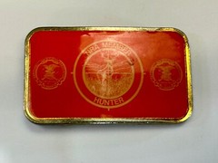 Nra Member Hunter – Rare Orange & Bass Color Gun Rights Collectors Belt Buckle