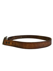 VINTAGE GREEN MACHINE LEATHER BELT WITH FORD TRUCK BUCKLE MEN&rsquo;S