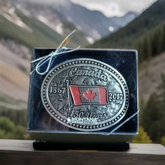 👀Montana Silversmiths Canada Pride Sesquicentennial 150 Yrs Belt Buckle NIB🍁