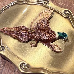 Vintage 1978 Pheasant Bird Belt Buckle Buckle Brass Raintree Made In USA