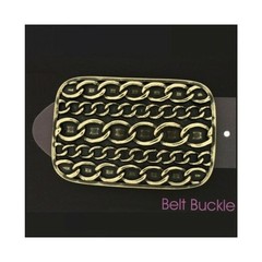 Gothic Chains Belt Buckle Antique Brass Biker Punk Metal – Industrial Model
