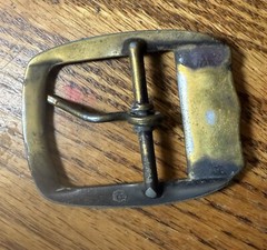 4 Vintage Belt Buckle Levi Strauss & Co Original Riveted Clothing Brass Tone USA