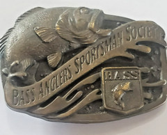 Vintage belt buckle – Bass Anglers Sportsman Society – Brass CER#414