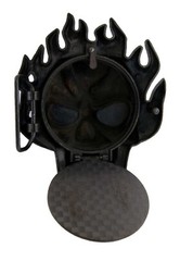 Skull Flaming Blinged Metal Belt Buckle Mens Halloween Party Costume Gift
