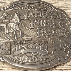 Choice Hesston Belt Buckle – Miniature Collection Buckle – National Finals Rodeo