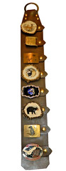 Custom Trophy Hanging LEATHER (8) Belt Buckle Holder Display HANDMADE USA