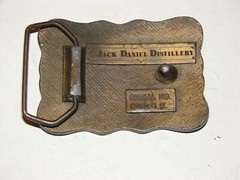 Vintage Jack Daniel&rsquo;s Whiskey Pewter Belt Buckle Old No.7 Whiskey