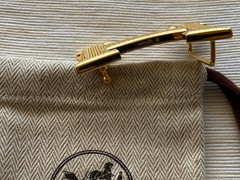 38mm H Belt Buckle Gold