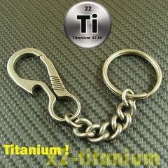 Titanium Key chain ring snap hook carabiner clip bottle opener XH626