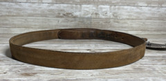 Justin Belt Mens Brown Leather Silver Tone Buckle Floral Scroll Western Cowboy
