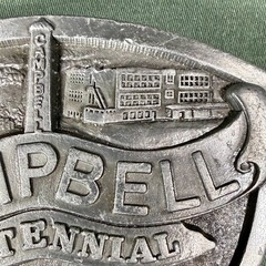 Campbell Nebraska Centennial Belt Buckle 1886–1986 Ltd Ed 200/500 Vintage