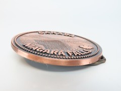 Vintage Round Copper Tone Canada Niagara Falls Metal Belt Buckle