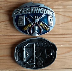 Electrician work Profession belt buckle