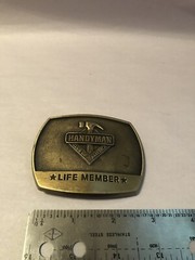 Handyman Club Of America Life Member Belt Buckle Retro