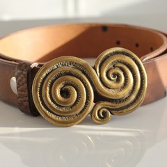 Belt buckle with spiral pattern belt buckle buckle 4 cm removable belt buckle