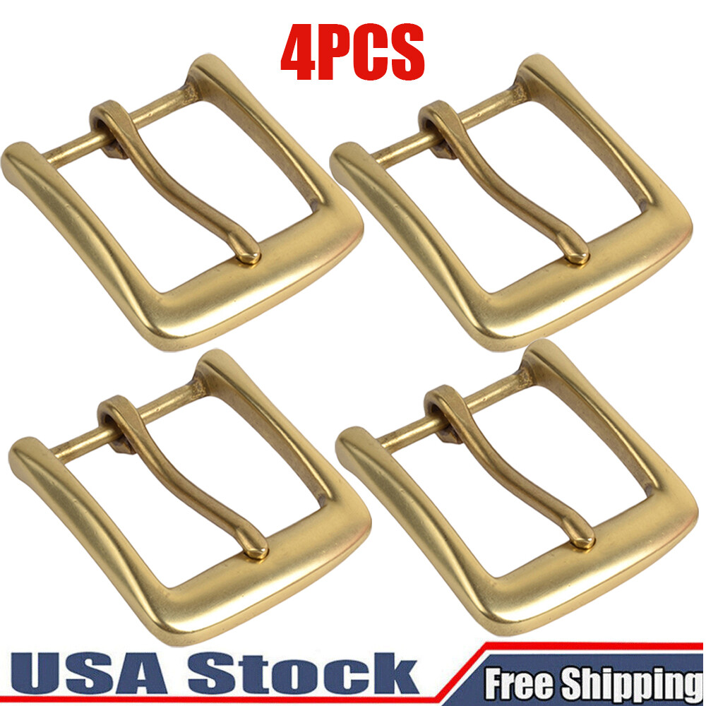 Solid Brass Belt Buckles Tongue Pin Belt Buckle Fits For 1.5 INCHES Belt 4X