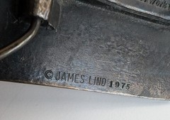 Vintage belt buckle 1975 WTSO James Lind Wyoming Studio Art Works radio