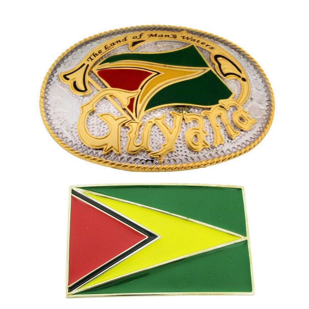 Guyana Georgetown Guyananian Flag Caribbean Belt Buckle Nation Collectible Gift