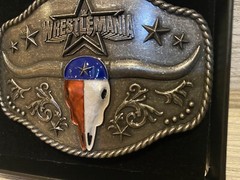 Wrestlemania 38 2022 Belt Buckle WWE Brand New In Box (Dallas Texas)