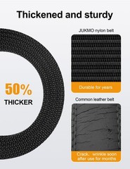 JUKMO Ratchet Belt for Men, Nylon Medium-for Waist 38&Prime;-41&Prime;(Length 49&Prime;), Black