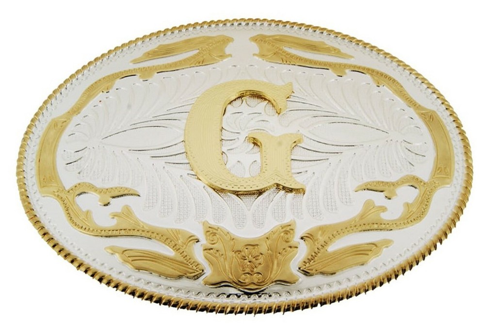 Initial Letter G Belt Buckle Western Rodeo Cowboy hebilla de cinturón inicial