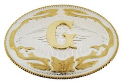 Initial Letter G Belt Buckle Western Rodeo Cowboy hebilla de cinturón inicial