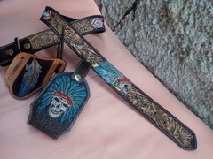 Unisex chinseled western belt 