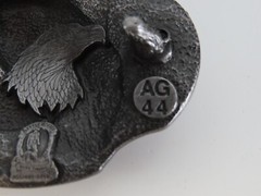 1990 Arroyo Grande #AG44 Eagle Head Belt Buckle USA