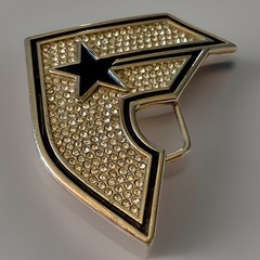 Vintage TRAVIS BARKER BLINK 182 Stars and Straps F Rhinestone Belt Buckle Punk