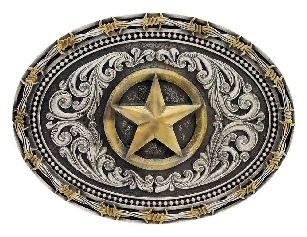 Montana Silversmiths Western Belt Buckle Attitude Texas Star A530
