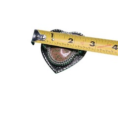 Heart Shaped Men&rsquo;s Belt Buckle Pink Green Stone Silver Tone