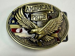 American Pride USA Bald Eagle Majestic Flying Hunting Country Flag Belt Buckle