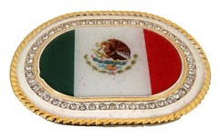 12 Pieces Wholesale Lot Belt Buckle Mexico Rodeo Men Mexican Flag Western Cowboy