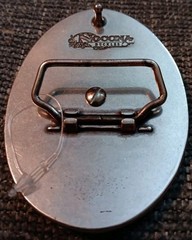 Nocona Belt Buckle Camo Deer Rope Edge Silver Tone Oval Leaping White Tail