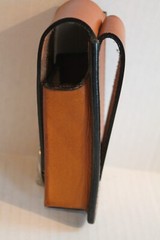 Men&rsquo;s Brown Tooled Leather Belt Holster Clip