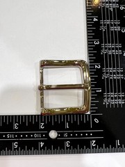 Solid Brass Polished Nickel Belt Buckle Made in Italy Fits 1.57&Prime; Belt Strap