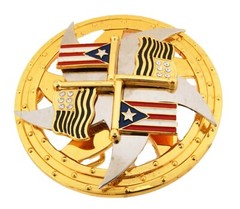 Puerto Rico USA Flag Belt Buckle Vintage Spinner Puertorriqueñas Puertorriqueños