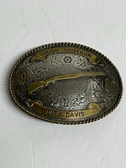 Vintage 1987 Trophy Belt Buckle High Shotgun Montana Silversmith Dick Davis