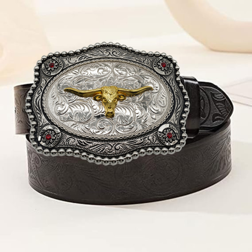 Texas State Cowboy Rodeo Scorpion Saint Jude Rooster Western Rodeo Belt Buckle