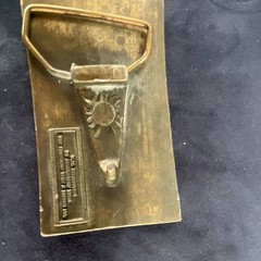Men&rsquo;s Gold Tone Metal Train Plate Belt Buckle Fits 1.5 in Belt, Logo