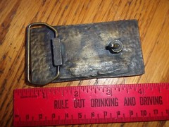Vintage Brass Belt Buckle Semi Truck Support Trucker Tractor Trailer rectangular