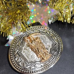 Santa Muerte belt Buckle Oval Buckle Rose Gold Silver Heavy Zinc Alloy