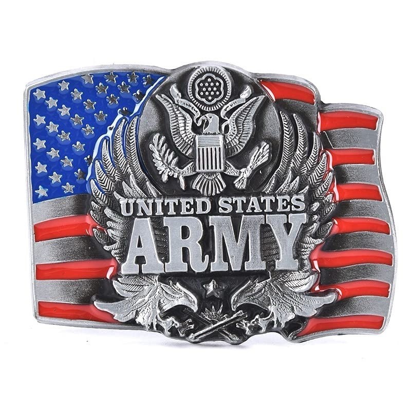 The United States Army Belt Buckle American Soldiers Military Cowboy