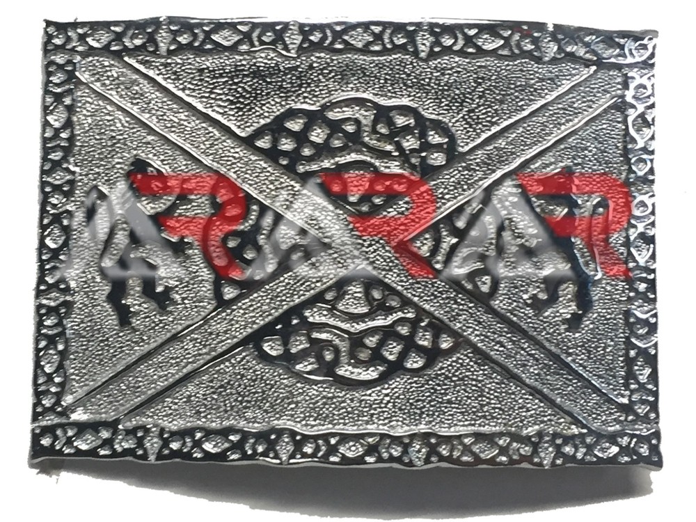 Scottish Buckle Kilts Lion Celtic Knots Belt Classic Kilt Chrome Finish New AAR