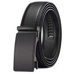 SENDEFN Men&rsquo;s Leather Belt Automatic 36&Prime; to 44&Prime; Waist Adjustable, A-black-31
