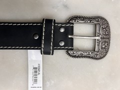 New Ariat Black Western Belt A1523401 XL 2007 Limited Edition Buckle Origional
